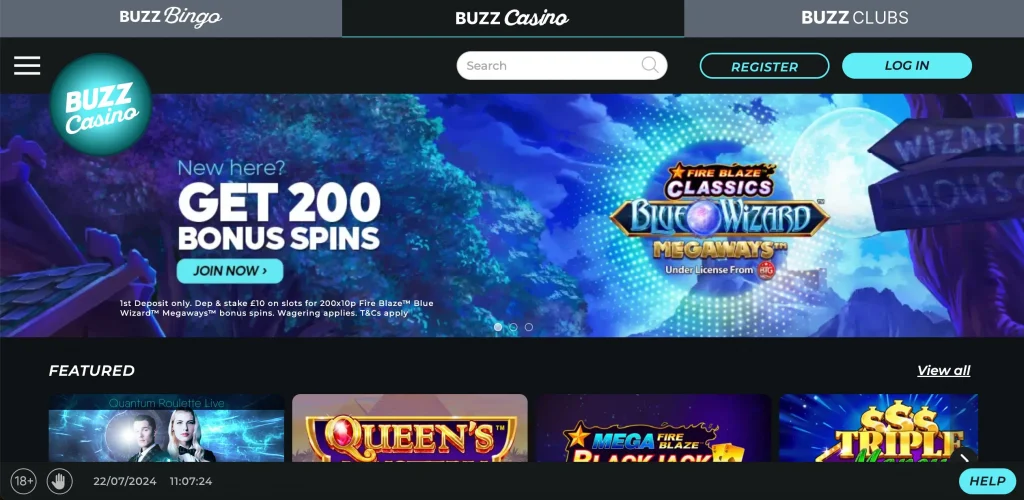 Buzz Casino Home